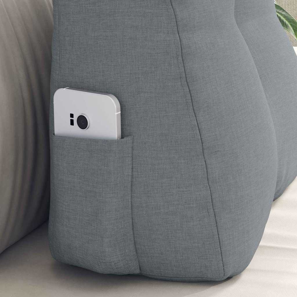 VidaXL Rugkussen Lichtgrijs 45 x 24 x 50 cm Stof