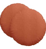 VidaXL Zitkussens 2 pcs Rood-oranje Ø 80 cm Katoen Stof