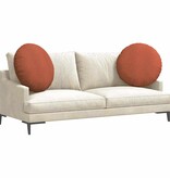 VidaXL Zitkussens 2 pcs Rood-oranje Ø 80 cm Katoen Stof