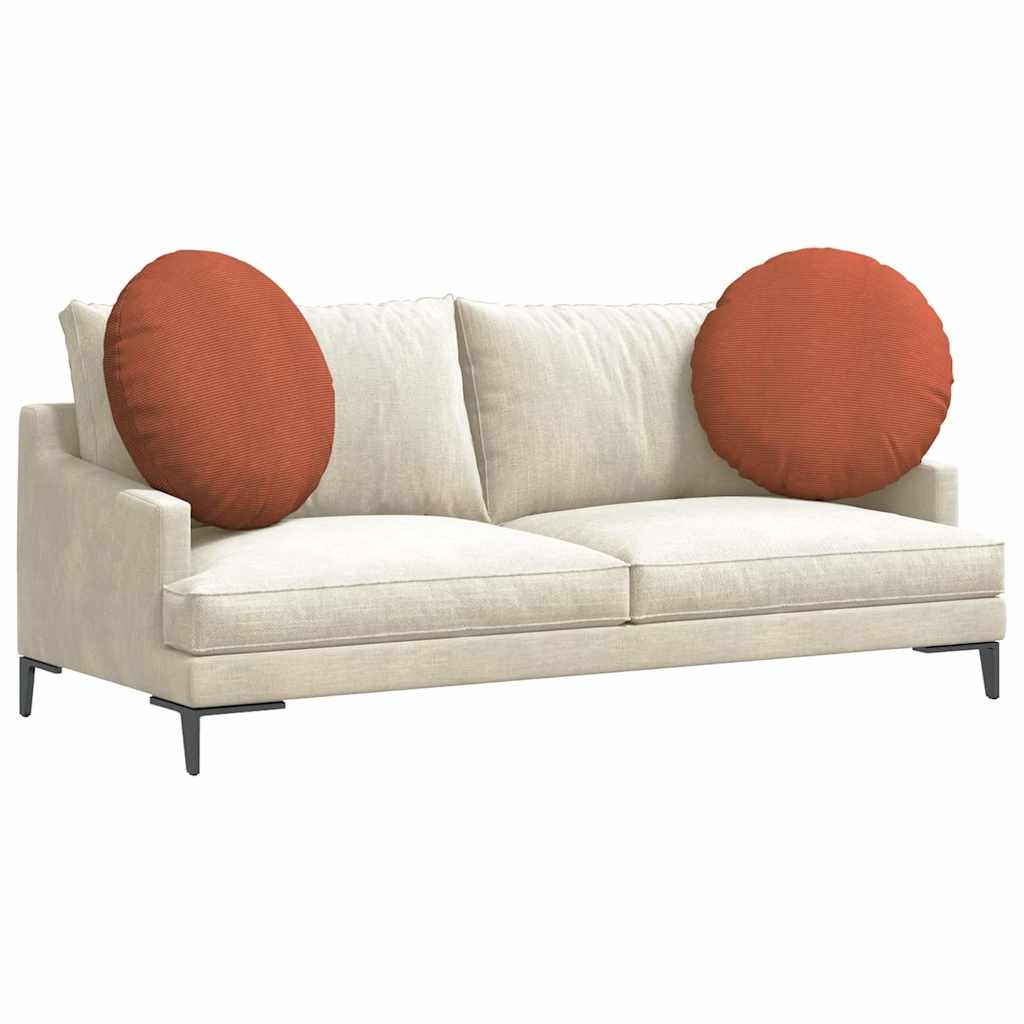 VidaXL Zitkussens 2 pcs Rood-oranje Ø 80 cm Katoen Stof