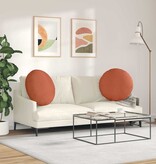 VidaXL Zitkussens 2 pcs Rood-oranje Ø 80 cm Katoen Stof