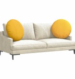 VidaXL Zitkussens 2 pcs Lichtgeel Ø 80 cm Katoen Stof