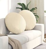 VidaXL Zitkussens 2 pcs Crème Ø 80 cm Katoen Stof