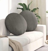 VidaXL Zitkussens 2 pcs Lichtgrijs Ø 80 cm Katoen Stof