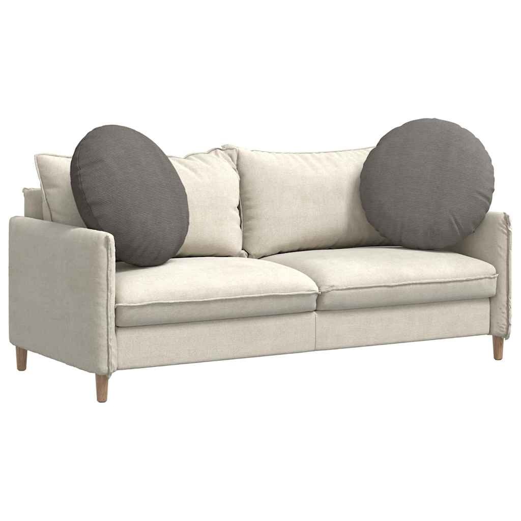 VidaXL Zitkussens 2 pcs Lichtgrijs Ø 80 cm Katoen Stof