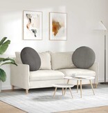 VidaXL Zitkussens 2 pcs Lichtgrijs Ø 80 cm Katoen Stof