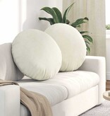 VidaXL Zitkussens 2 pcs Crème Ø80 x 29 cm Fluweel