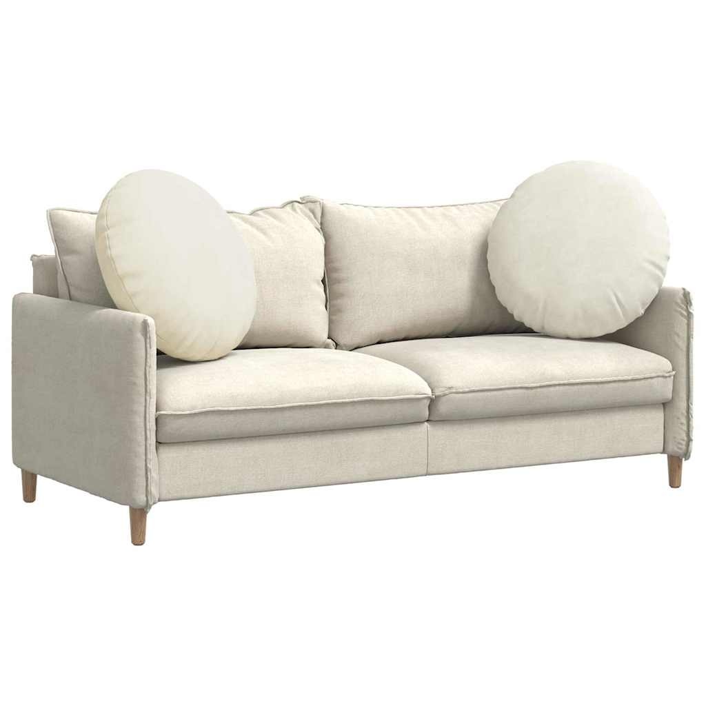 VidaXL Zitkussens 2 pcs Crème Ø80 x 29 cm Fluweel