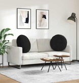 VidaXL Zitkussens 2 pcs Zwart Ø80 x 29 cm Fluweel