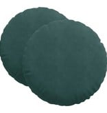 VidaXL Zitkussens 2 pcs Donkergroen Ø80 x 29 cm Fluweel