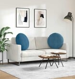 VidaXL Zitkussens 2 pcs Blauw Ø80 x 29 cm Fluweel