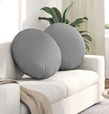 VidaXL Zitkussens 2 pcs Wolkengrijs Ø80 x 29 cm Stof