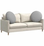 VidaXL Zitkussens 2 pcs Wolkengrijs Ø80 x 29 cm Stof