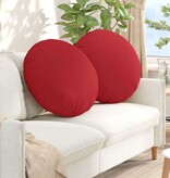 VidaXL Zitkussens 2 pcs Rood Ø80 x 29 cm Stof