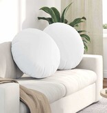 VidaXL Zitkussens 2 pcs Wit Ø80 x 29 cm Stof