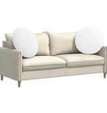 VidaXL Zitkussens 2 pcs Wit Ø80 x 29 cm Stof