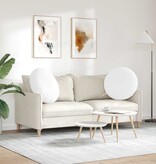 VidaXL Zitkussens 2 pcs Wit Ø80 x 29 cm Stof