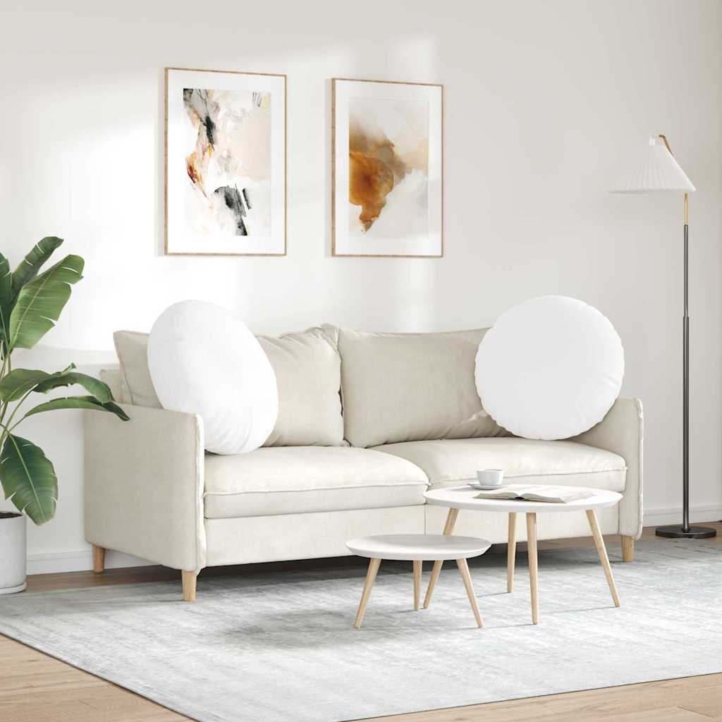 VidaXL Zitkussens 2 pcs Wit Ø80 x 29 cm Stof