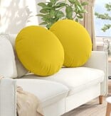 VidaXL Zitkussens 2 pcs Lichtgeel Ø80 x 29 cm Stof