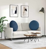 VidaXL Zitkussens 2 pcs Blauw Ø80 x 29 cm Stof