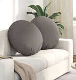 VidaXL Zitkussens 2 pcs Taupe Ø80 x 29 cm Stof