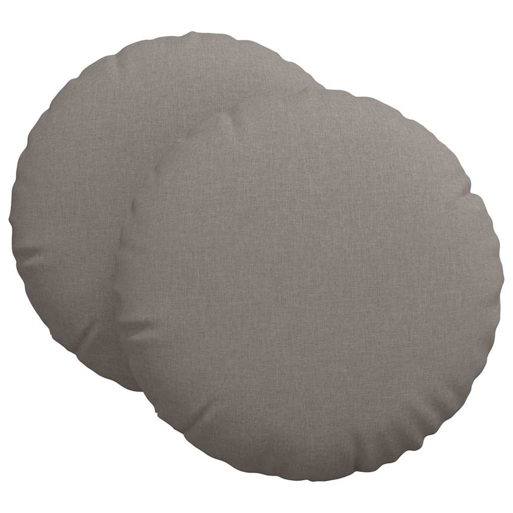 VidaXL Zitkussens 2 pcs Taupe Ø80 x 29 cm Stof