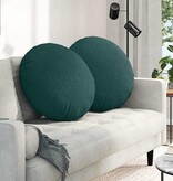 VidaXL Zitkussens 2 pcs Donkergroen Ø80 x 29 cm Stof