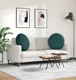 VidaXL Zitkussens 2 pcs Donkergroen Ø80 x 29 cm Stof