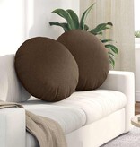 VidaXL Zitkussens 2 pcs Bruin Ø80 x 29 cm Stof