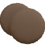 VidaXL Zitkussens 2 pcs Bruin Ø80 x 29 cm Stof