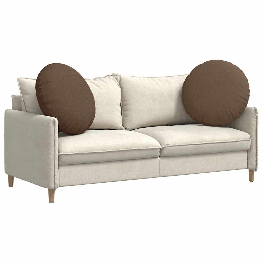 VidaXL Zitkussens 2 pcs Bruin Ø80 x 29 cm Stof