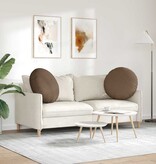 VidaXL Zitkussens 2 pcs Bruin Ø80 x 29 cm Stof