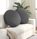 VidaXL Zitkussens 2 pcs Donkergrijs Ø80 x 29 cm Stof