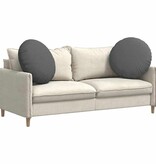 VidaXL Zitkussens 2 pcs Donkergrijs Ø80 x 29 cm Stof