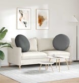 VidaXL Zitkussens 2 pcs Donkergrijs Ø80 x 29 cm Stof