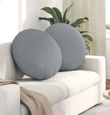 VidaXL Zitkussens 2 pcs Lichtgrijs Ø80 x 29 cm Stof