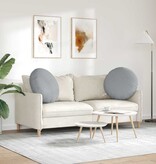 VidaXL Zitkussens 2 pcs Lichtgrijs Ø80 x 29 cm Stof