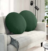 VidaXL Zitkussens 2 pcs Donkergroen Ø 60 cm Katoen Stof
