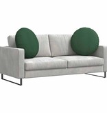 VidaXL Zitkussens 2 pcs Donkergroen Ø 60 cm Katoen Stof