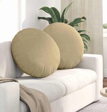 VidaXL Zitkussens 2 pcs Grijs groen Ø 60 cm Katoen Stof