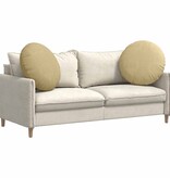 VidaXL Zitkussens 2 pcs Grijs groen Ø 60 cm Katoen Stof