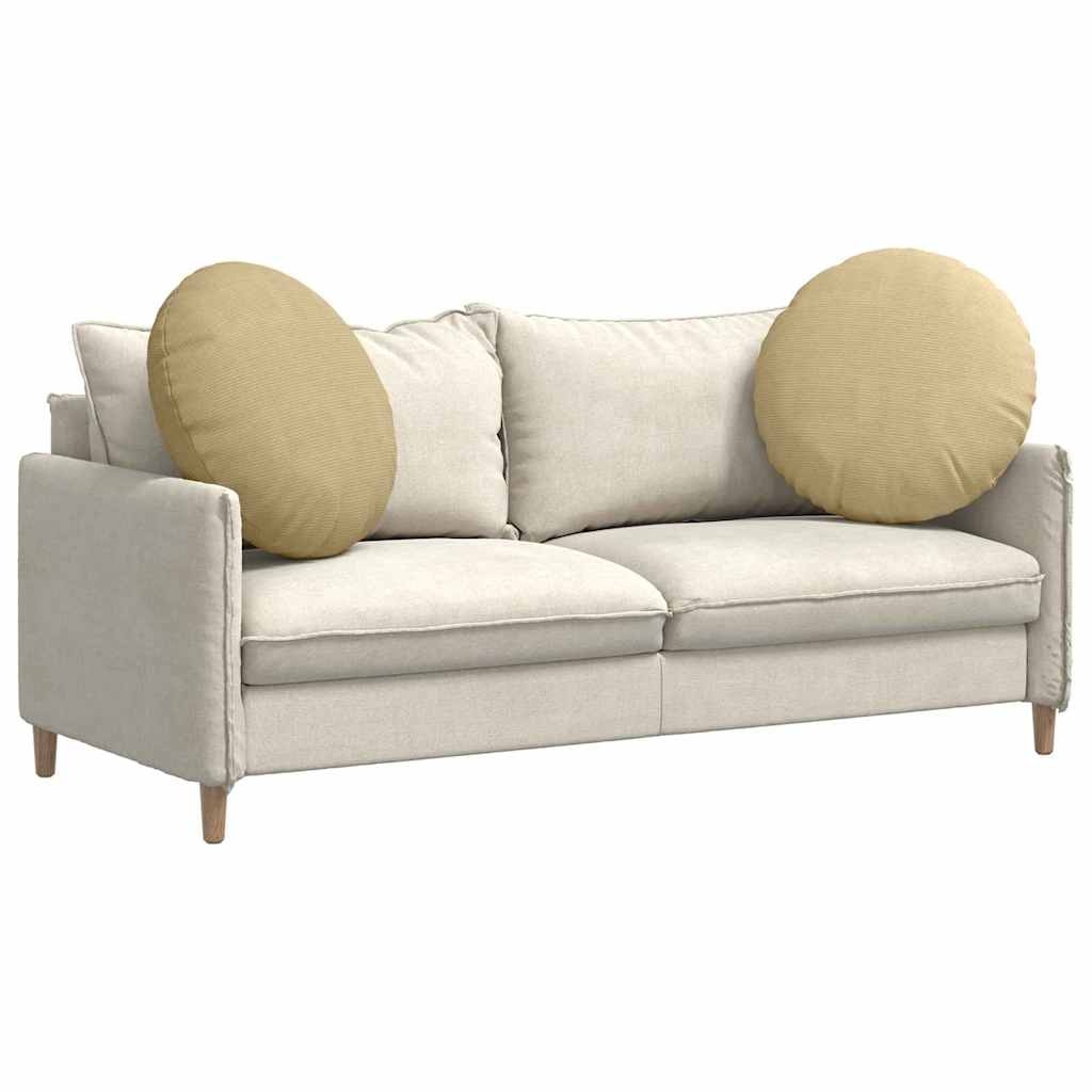 VidaXL Zitkussens 2 pcs Grijs groen Ø 60 cm Katoen Stof