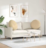 VidaXL Zitkussens 2 pcs Grijs groen Ø 60 cm Katoen Stof