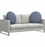 VidaXL Zitkussens 2 pcs Blauw Ø 60 cm Katoen Stof