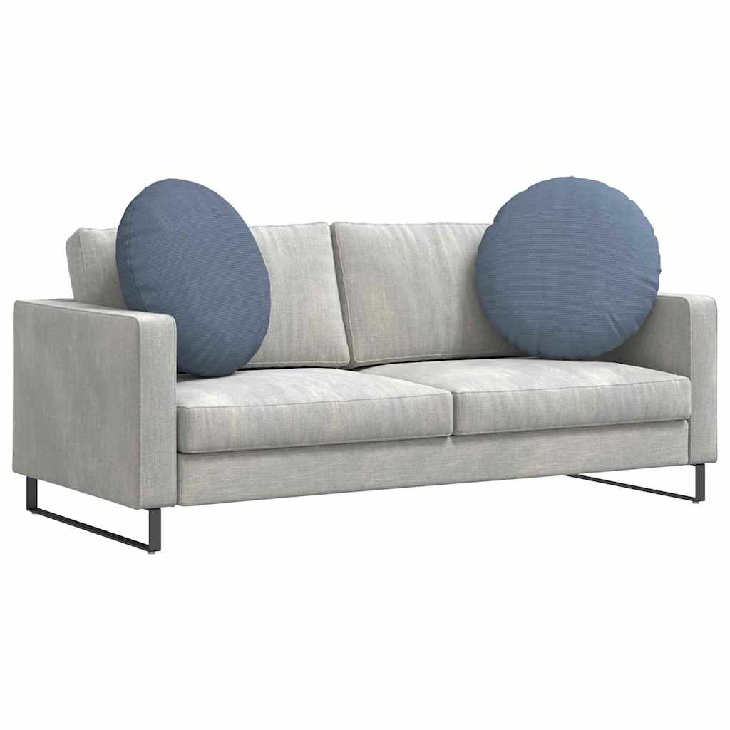 VidaXL Zitkussens 2 pcs Blauw Ø 60 cm Katoen Stof