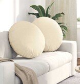 VidaXL Zitkussens 2 pcs Crème Ø 60 cm Katoen Stof