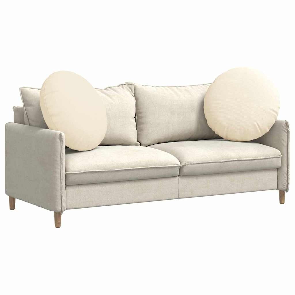 VidaXL Zitkussens 2 pcs Crème Ø 60 cm Katoen Stof