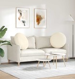 VidaXL Zitkussens 2 pcs Crème Ø 60 cm Katoen Stof