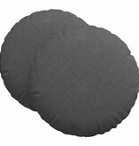 VidaXL Zitkussens 2 pcs Donkergrijs Ø 60 cm Katoen Stof