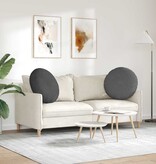 VidaXL Zitkussens 2 pcs Donkergrijs Ø 60 cm Katoen Stof